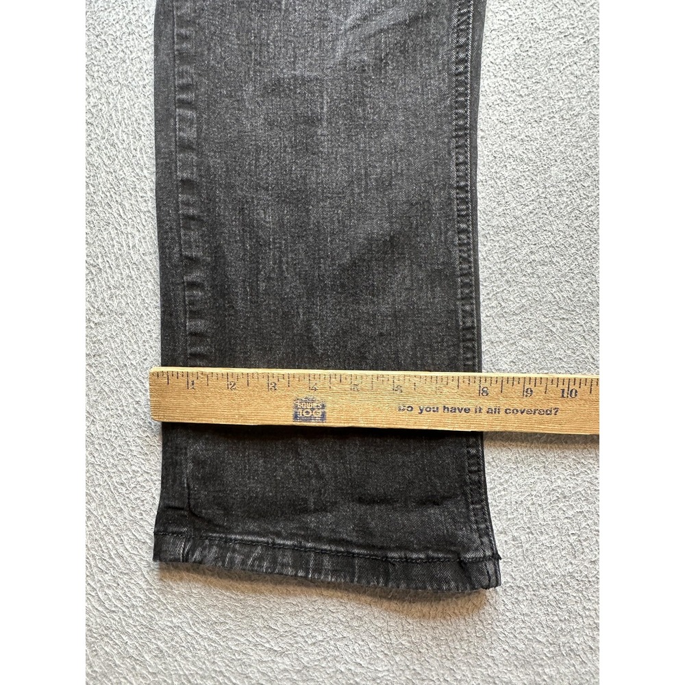 Urban Star Jeans Mens 36x29 (35x28) Black Stretch Denim Straight Leg 5 Pocket - Picture 4 of 14